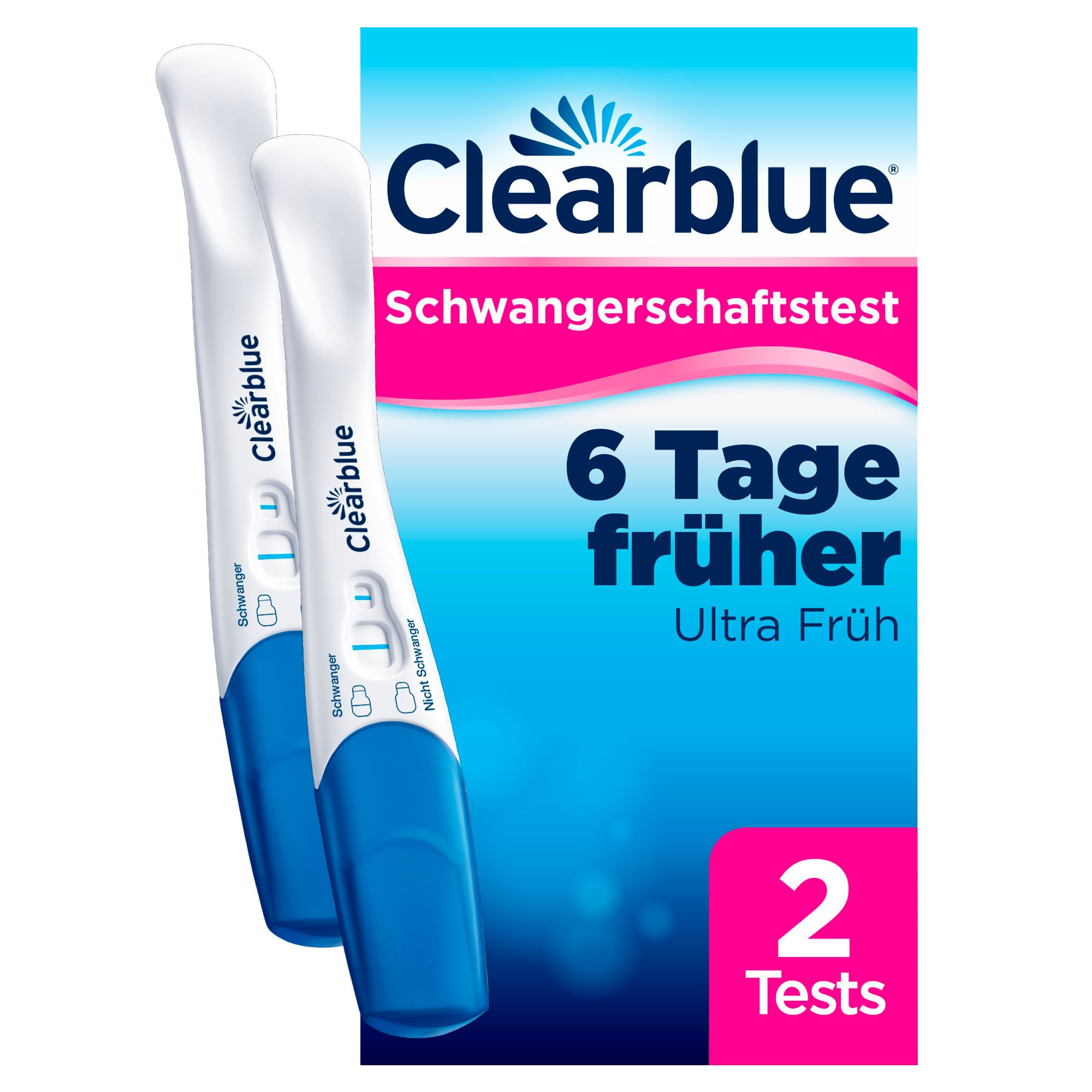 Clearblue® Schwangerschaftstest Frühe Erkennung 2 St Test