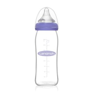 Lansinoh mOmma Glas Babyflasche 240ml mit Natural Wave Silikonsauger M Flaschen 1 St 1 St Flaschen