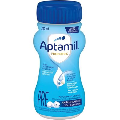 Aptamil® Pronutra-ADVANCE PRE Anfangsmilch von Geburt an Flüssigkeit 200 ml 200 ml Flüssigkeit Aptamil® Pronutra-ADVANCE PRE Anfangsmilch von Geburt an Flüssigkeit 200 ml 200 ml Flüssigkeit