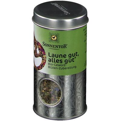 SonnentoR® Laune gut, alles gut® Gewürz-Blüten-Zubereitung bio Pulver 25 g 25 g Pulver SonnentoR® Laune gut, alles gut® Gewürz-Blüten-Zubereitung bio Pulver 25 g 25 g Pulver
