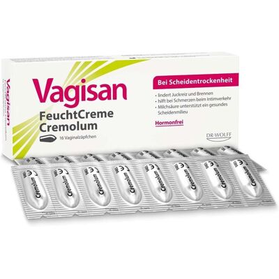 Vagisan FeuchtCreme Cremolum: Hormonfreies Vaginalzäpfchen bei trockener Scheide – schnelle Linderung & einfache Anwendung Vaginalsuppositorien 16 St 16 St Vaginalsuppositorien Vagisan FeuchtCreme Cremolum: Hormonfreies Vaginalzäpfchen bei trockener Scheide – schnelle Linderung & einfache Anwendung Vaginalsuppositorien 16 St 16 St Vaginalsuppositorien