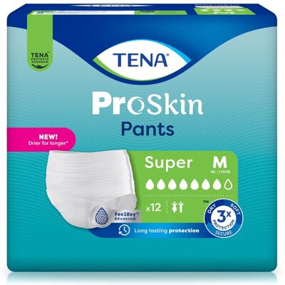 Tena Pants Super 12 Stück (80-110 cm) Gr. M Einlagen St weiss Unisex 12 St Einlagen Tena Pants Super 12 Stück (80-110 cm) Gr. M Einlagen St weiss Unisex 12 St Einlagen