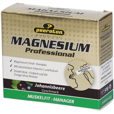 Peeroton Magnesium Professional - Himbeergeschmack - 20 x 2,5 g Peeroton Magnesium Professional - Himbeergeschmack - 20 x 2,5 g