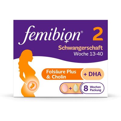 Femibion® 2 Schwangerschaft Nahrungsergänzung, SSW 13-40, Folsäure - Jetzt 20% sparen mit dem Code femibionbig20* Kombipackung 112 St 112 St Kombipackung Femibion® 2 Schwangerschaft Nahrungsergänzung, SSW 13-40, Folsäure - Jetzt 20% sparen mit dem Code femibionbig20* Kombipackung 112 St 112 St Kombipackung