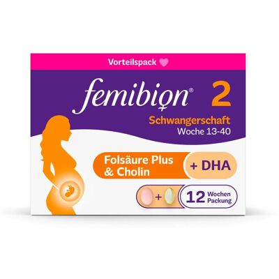 Femibion® 2 Schwangerschaft Nahrungsergänzung, SSW 13-40, Folsäure Beutel 168 St 168 St Beutel Femibion® 2 Schwangerschaft Nahrungsergänzung, SSW 13-40, Folsäure Beutel 168 St 168 St Beutel