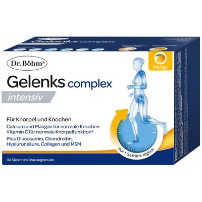 Dr. Böhm® Gelenks complex intensiv Mango - Hochdosierte Gelenk-Nährstoffe zum Trinken Granulat 30 St 30 St Granulat Dr. Böhm® Gelenks complex intensiv Mango - Hochdosierte Gelenk-Nährstoffe zum Trinken Granulat 30 St 30 St Granulat