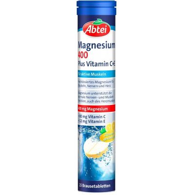 ABTEI Magnesium 400 Plus Vitamin C+E Brausetablette - Nahrungsergänzungsmittel ABTEI Magnesium 400 Plus Vitamin C+E Brausetablette - Nahrungsergänzungsmittel