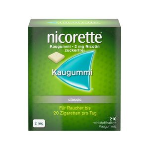 nicorette® Kaugummi classic mit 2 mg Nikotin 210 St 210 St Kaugummi