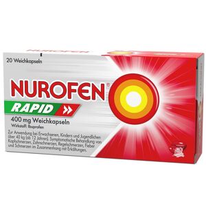 Nurofen® Rapid Weichkapseln 400mg Ibuprofen bei Schmerzen - für langanhaltende Schmerzlinderung 20 St 20 St Weichkapseln