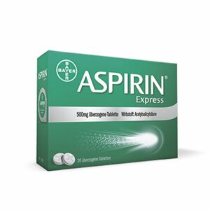Aspirin® Express 500 mg Überzogene Tabletten 20 St 20 St Überzogene Tabletten