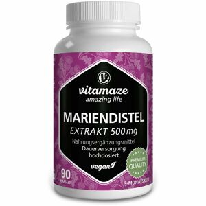 vitamaze Mariendistel 500 mg Extrakt hochdosiert vegan Kapseln 90 St 90 St Kapseln