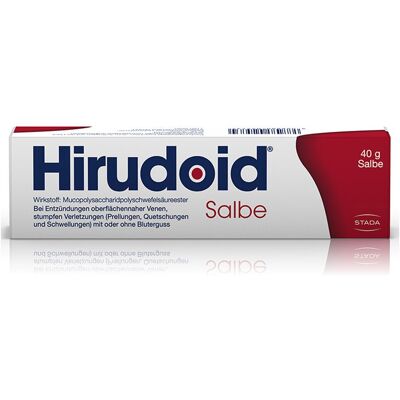 Hirudoid® Salbe – bei Venenentzündungen und Blutergüssen 40 g 40 g Salbe Hirudoid® Salbe – bei Venenentzündungen und Blutergüssen 40 g 40 g Salbe