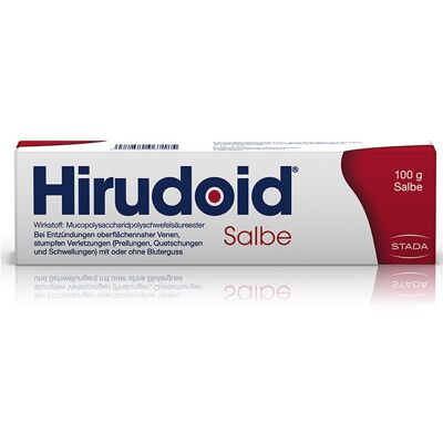 Hirudoid® Salbe – bei Venenentzündungen und Blutergüssen 100 g 100 g Salbe Hirudoid® Salbe – bei Venenentzündungen und Blutergüssen 100 g 100 g Salbe