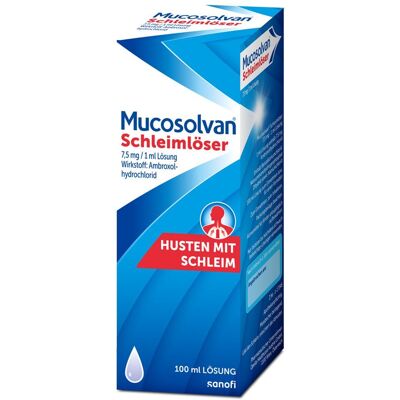 Mucosolvan® Schleimlöser Hustenlösung - Jetzt 10% sparen mit dem Code mucosolvan10* Lösung 100 ml 100 ml Lösung Mucosolvan® Schleimlöser Hustenlösung - Jetzt 10% sparen mit dem Code mucosolvan10* Lösung 100 ml 100 ml Lösung