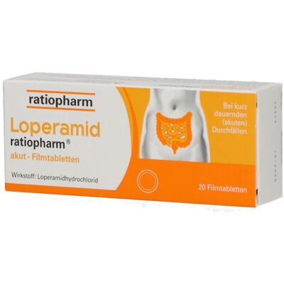 Loperamid ratiopharm® akut-Filmtabletten Filmtabletten 20 St 20 St Filmtabletten Loperamid ratiopharm® akut-Filmtabletten Filmtabletten 20 St 20 St Filmtabletten