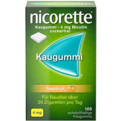 nicorette® Kaugummi freshfruit 4mg 105 St 105 St Kaugummi nicorette® Kaugummi freshfruit 4mg 105 St 105 St Kaugummi