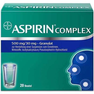 Aspirin® Complex Granulat bei Erkältung mit Schnupfen und Fieber Beutel 20 St 20 St Beutel Aspirin® Complex Granulat bei Erkältung mit Schnupfen und Fieber Beutel 20 St 20 St Beutel