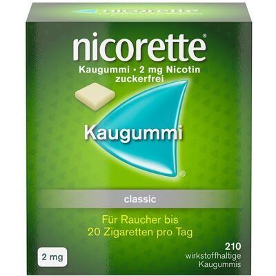 nicorette® Kaugummi classic mit 2 mg Nikotin 210 St 210 St Kaugummi nicorette® Kaugummi classic mit 2 mg Nikotin 210 St 210 St Kaugummi