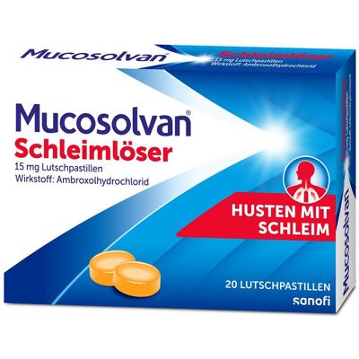 Mucosolvan® Schleimlöser Hustenpastillen - Jetzt 10% sparen mit dem Code mucosolvan10* Lutschpastillen 20 St 20 St Lutschpastillen Mucosolvan® Schleimlöser Hustenpastillen - Jetzt 10% sparen mit dem Code mucosolvan10* Lutschpastillen 20 St 20 St Lutschpastillen