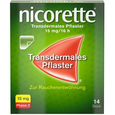 nicorette® transdermales Pflaster 15mg/16h transdermal 14 St 14 St Pflaster transdermal nicorette® transdermales Pflaster 15mg/16h transdermal 14 St 14 St Pflaster transdermal