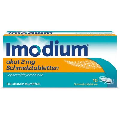Imodium® akut 2 mg Schmelztabletten 10 St 10 St Schmelztabletten Imodium® akut 2 mg Schmelztabletten 10 St 10 St Schmelztabletten