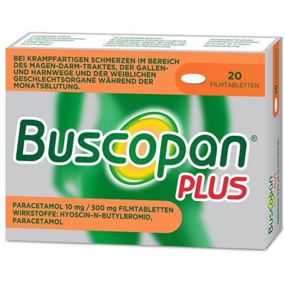 Buscopan® plus Paracetamol 10mg/500mg Filmtabletten 20 St 20 St Filmtabletten Buscopan® plus Paracetamol 10mg/500mg Filmtabletten 20 St 20 St Filmtabletten