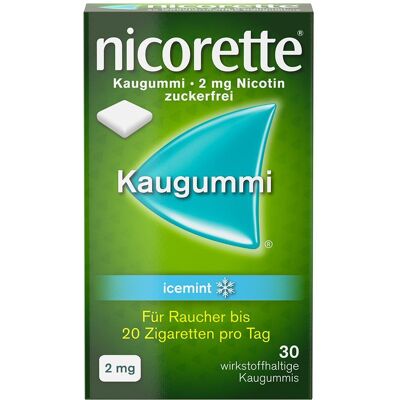 nicorette® Kaugummi icemint 2mg 30 St 30 St Kaugummi nicorette® Kaugummi icemint 2mg 30 St 30 St Kaugummi