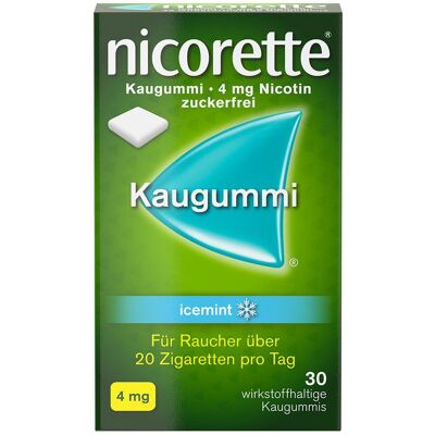 nicorette® Kaugummi icemint 4mg 30 St 30 St Kaugummi nicorette® Kaugummi icemint 4mg 30 St 30 St Kaugummi