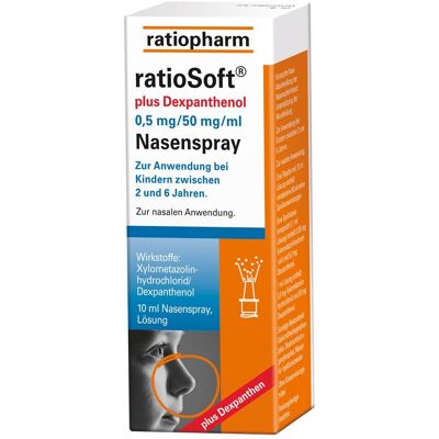 ratiopharm ratioSoft® plus Dexpanthenol 0,5 mg / 50 mg/ml Nasenspray 10 ml 10 ml Nasenspray ratiopharm ratioSoft® plus Dexpanthenol 0,5 mg / 50 mg/ml Nasenspray 10 ml 10 ml Nasenspray