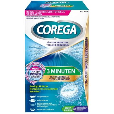 Corega 3 Minuten Tabs für Voll- und Teilprothesen Tabletten 66 St 66 St Tabletten Corega 3 Minuten Tabs für Voll- und Teilprothesen Tabletten 66 St 66 St Tabletten