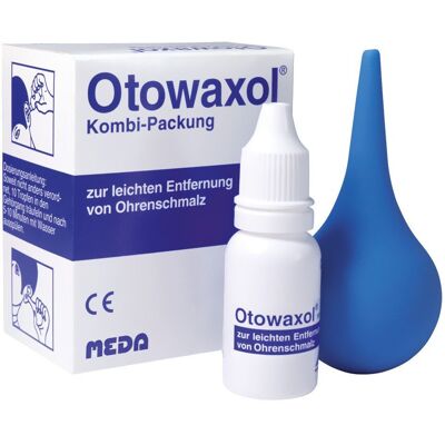 Otowaxol Kombi-Packung - Ohrenschmalzentferner zur sanften Ohrenreinigung, inkl. Ohrenspritze Lösung 10 ml 10 ml Lösung Otowaxol Kombi-Packung - Ohrenschmalzentferner zur sanften Ohrenreinigung, inkl. Ohrenspritze Lösung 10 ml 10 ml Lösung