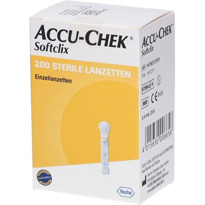Accu-Chek Softclix Lanzetten - 200 Sterile Blutglukose-Testnadeln Accu-Chek Softclix Lanzetten - 200 Sterile Blutglukose-Testnadeln