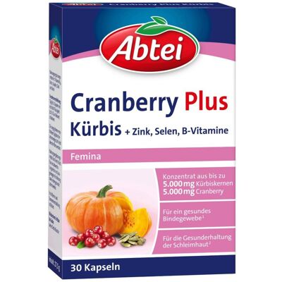 Abtei Cranberry + Kürbis Plus Kapseln 30 St 30 St Kapseln Abtei Cranberry + Kürbis Plus Kapseln 30 St 30 St Kapseln