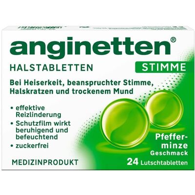anginetten® Stimme Lutschtabletten 24 St 24 St Lutschtabletten anginetten® Stimme Lutschtabletten 24 St 24 St Lutschtabletten