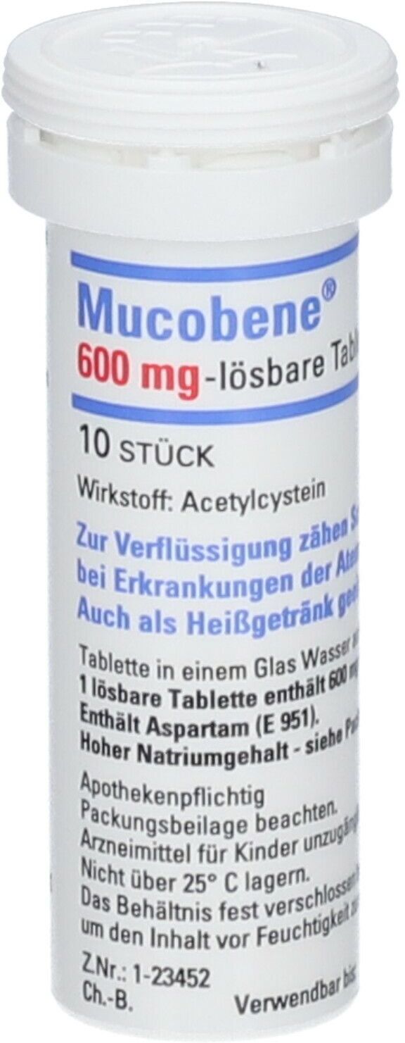 Mucobene® 600 mg-lösbare Tabletten 10 St Brausetabletten