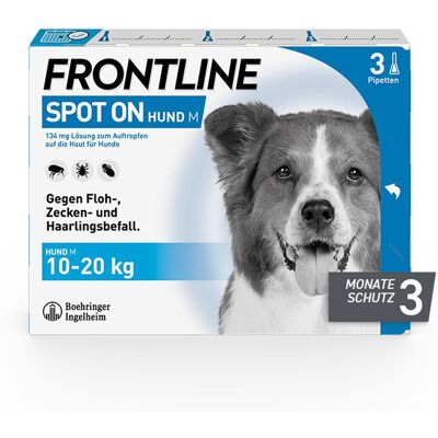 Frontline Spot on gegen Zecken und Flöhe Hund M 10-20kg Einzeldosispipetten 3 St 3 St Einzeldosispipetten Frontline Spot on gegen Zecken und Flöhe Hund M 10-20kg Einzeldosispipetten 3 St 3 St Einzeldosispipetten