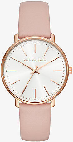 Michael Kors MK Pyper Rose Gold-Tone Leather Watch - Rose Gold