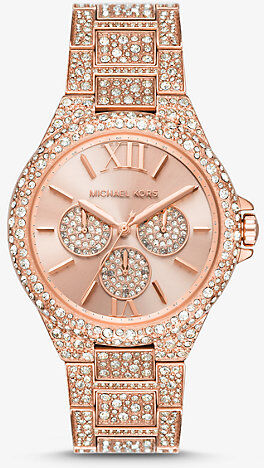 Michael Kors MK Oversized Camille Pavé Rose Gold-Tone Watch - Rose Gold