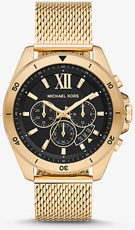 Michael Kors MK Oversized Brecken Gold-Tone Mesh Watch - Gold