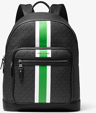 Michael Kors Mens MK Hudson Logo Stripe Backpack - Palm Green