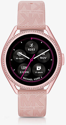 Michael Kors Access Gen 5E MKGO Pink-Tone and Logo Rubber Smartwatch