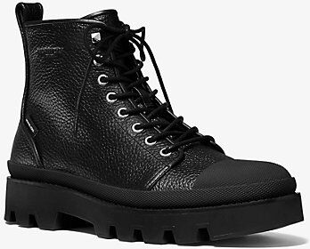 Michael Kors Mens MK Colin Pebbled Leather Boot - Black