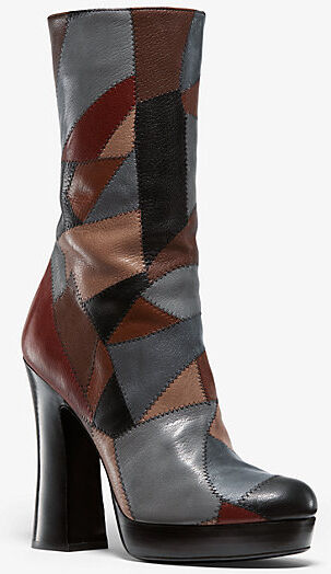 MICHAEL KORS COLLECTION MK Emmy Patchwork Leather Platform Boot - Multi