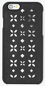 MICHAEL Michael Kors MK Perforated-Leather Phone Case for iPhone 6/6s - Black/nickel