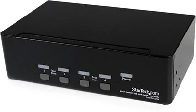 StarTech.com Startech 4 Port Dual Kvm Switch With Audio