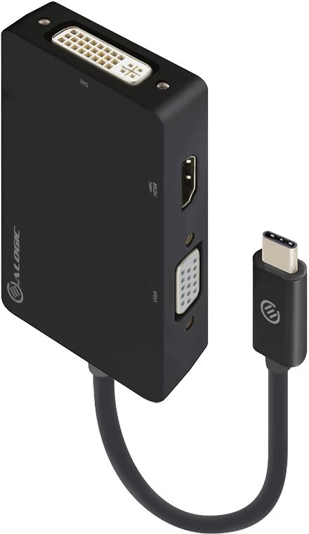 Alogic 3 In 1 Usb C To Hdmi Dvi Vga Adapter Male To 3 Female