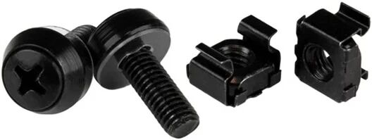 StarTech.com Startech Screw Nut Rack Screw Cage Nut 12 Mm Square Steel Black 50Pack