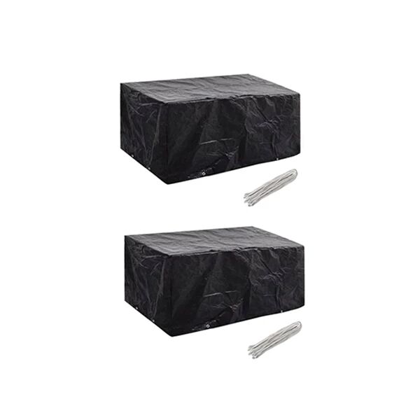 Unbranded 2Pcs Garden Furniture Covers 4 Person Poly Rattan