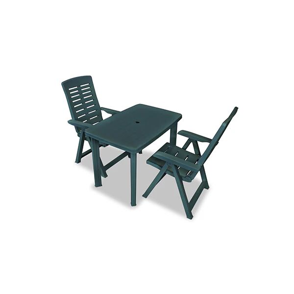 Unbranded 3 Piece Bistro Set Plastic Green