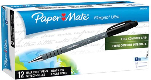 PAPERMATE Paper Mate Flex Grip Ballpen Black Box Of 12